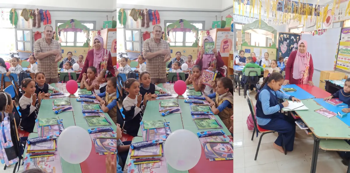 في أول أيام الدراسة.. مدارس التعليم المجتمعي ببني سويف تستقبل طلابها بأجواء مبهجة