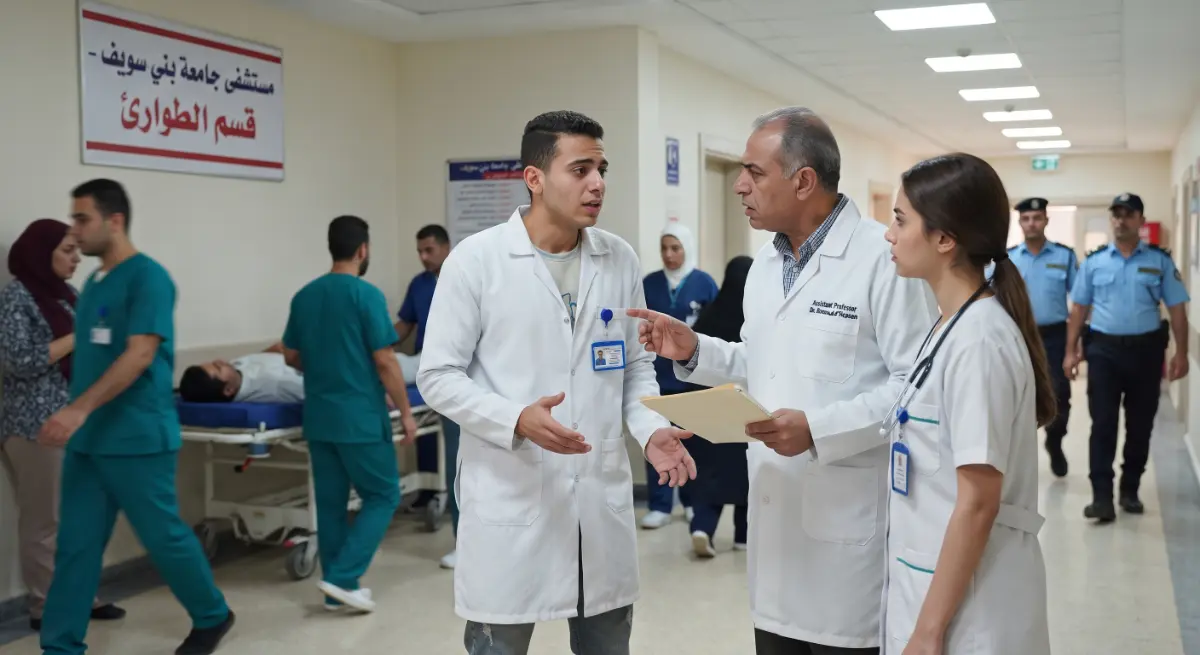 طبيب بلا عيادة.. كيف تحول خريج زراعة إلى "طبيب امتياز" يتجول داخل عنابر مستشفيات جامعة بني سويف مرتدياً البالطو الأبيض؟ تفاصيل مثيرة!