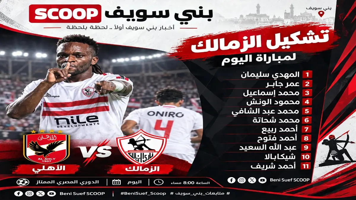 نستعرض التشكيل المقترح لنادي الزمالك لخوض اللقاء المرتقب.. المهدي سليمان يحرس المرمى وعبد الله السعيد وشيكو بانزا يقودان الصفوف