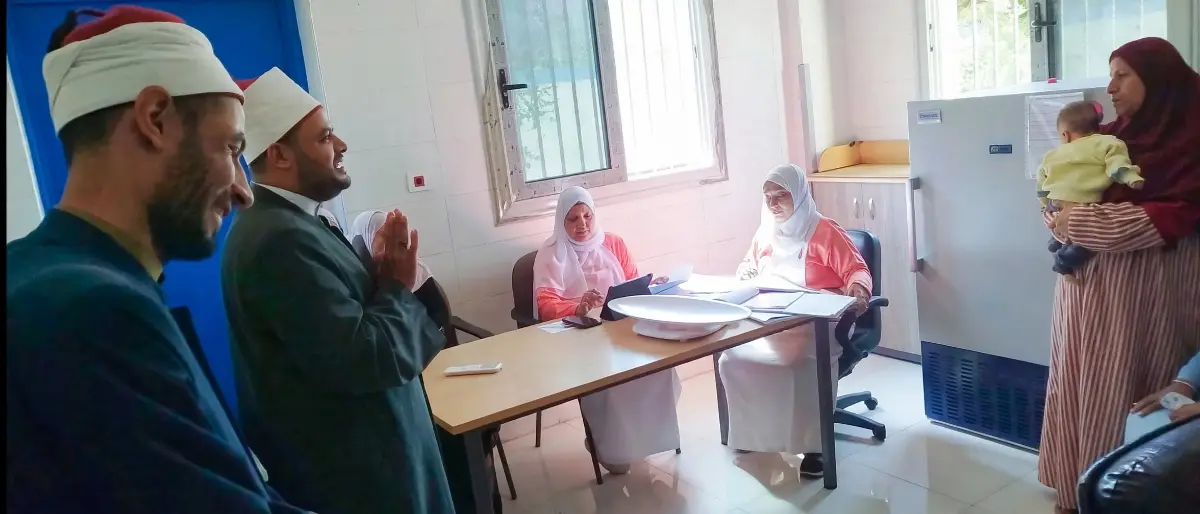 تعاون بين الصحة ومنطقة الوعظ.. الشيخ خلف إسماعيل يحاضر بالوحدة الصحية بأشمنت حول حفظ النفس والوقاية من الأمراض برعاية الأزهر الشريف